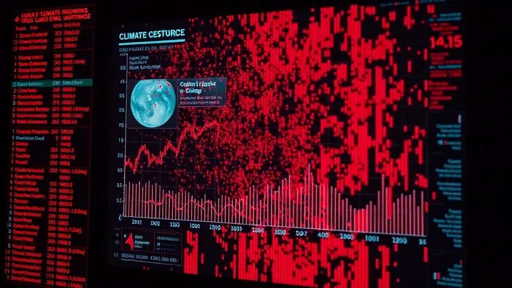 Données climatiques supprimées d'un écran